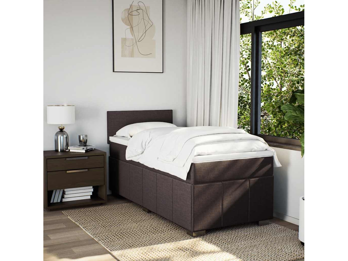 Box Spring Bed, Box Spring Beds Vidaxl Marrom Tecido (90  X  200  Cm)