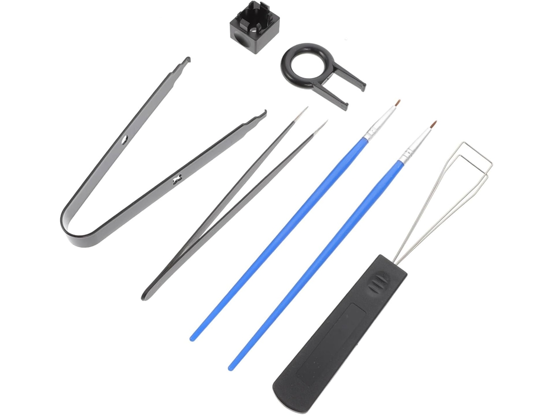 1 Conjunto De Eixo Para Teclado Mecânico, Extrator De Switches, Escova De Limpeza, Conjunto De Teclas Para Teclado Mecânico Gokoco