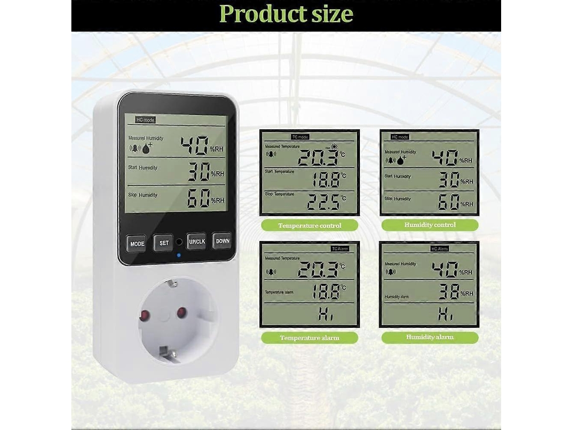 Lurelia Regulador De Umidade, Saída Com Temperatura Controlada 230 V, Sensor De Temperatura, Termostato De Saída