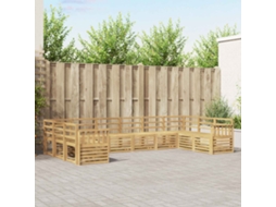 Vidaxl Conjunto De Sofás Para Exterior 10 Unid. Branco