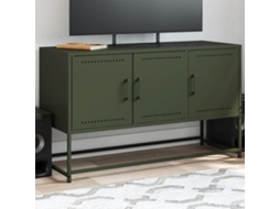 Vidaxl Móvel De Tv 100,5x39x60,5 Aço Verde Azeitona