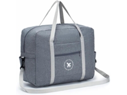 Mala AQUAFORGE Dobrável 45x36x20cm, Leve, para Maternidade, Cinza