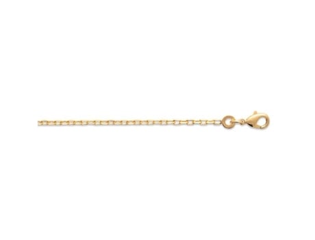 Corrente Masculino Brillaxis Corrente Brillaxis Banhada A Ouro Malha Forçat 60 Cm Cor Amarelo