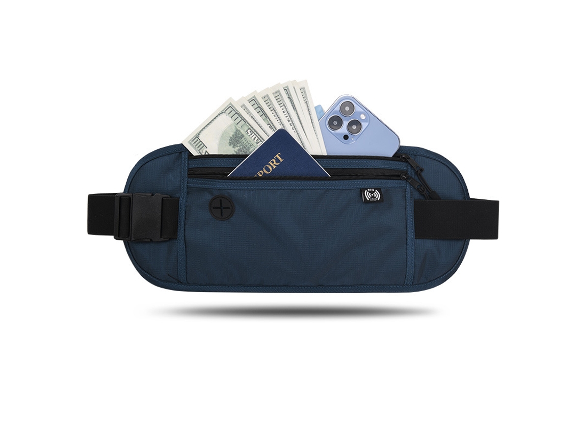 Cinto de corrida azul escuro Slowmoose, bolsa para celular