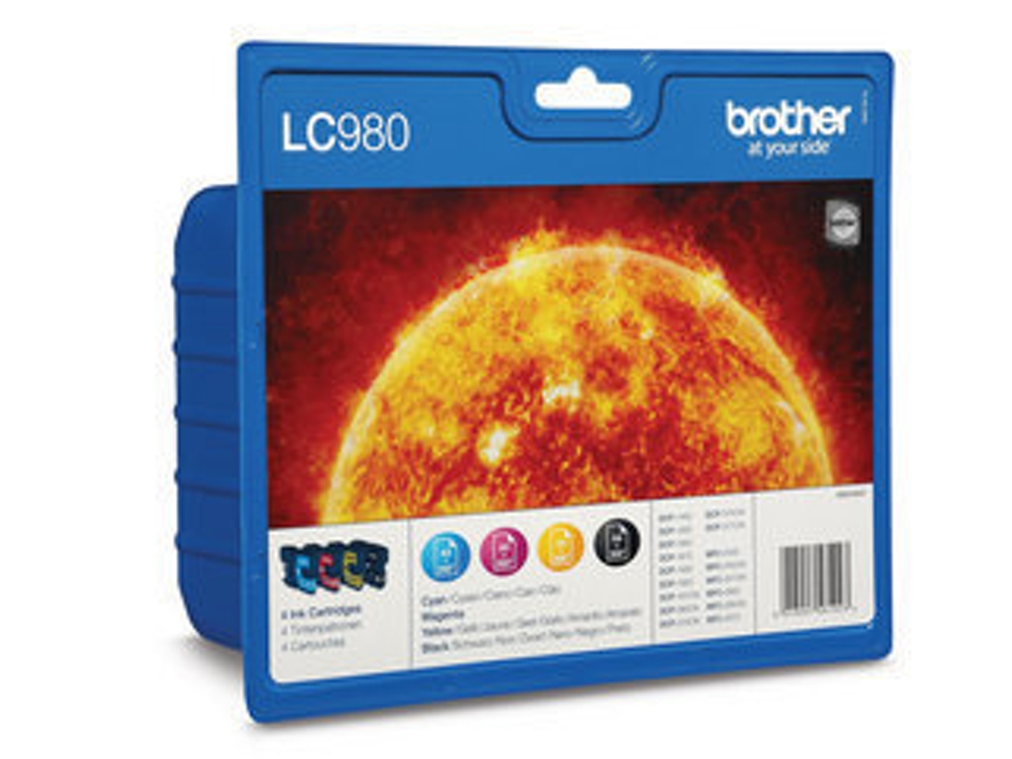 Pack 4 Tinteiros BROTHER LC980 (LC980VALBP)