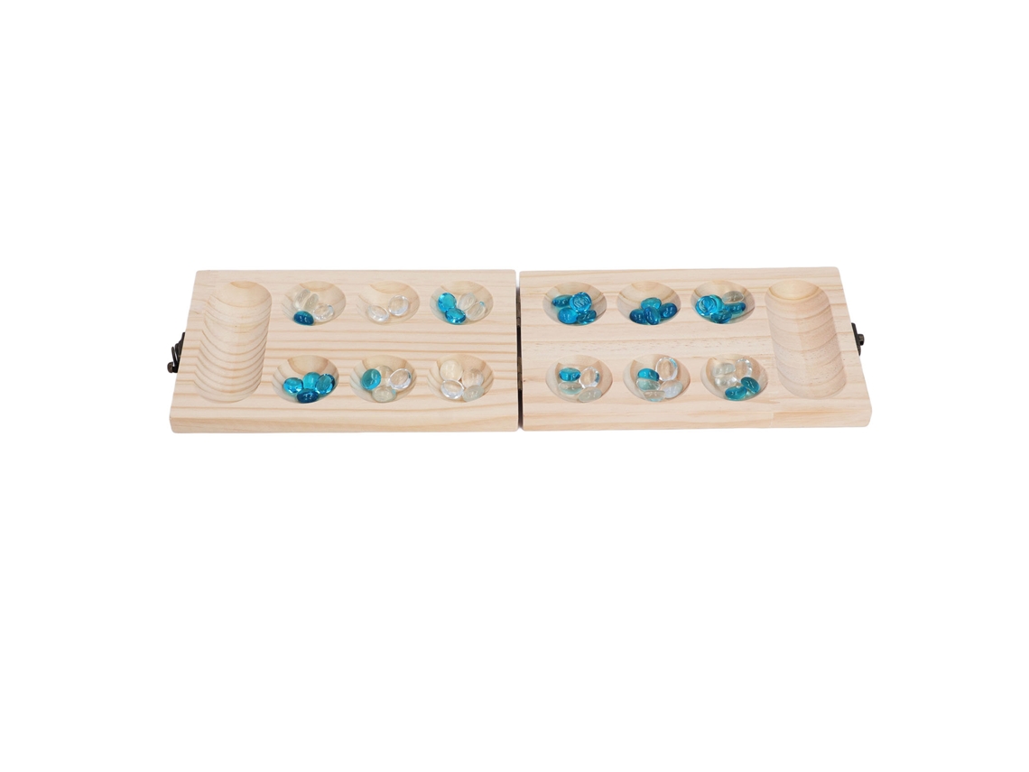 Mali conjunto de Jogo de Mancala em Madeira para Crianças e Pais Treinamento de Pensamento Lógico Brinquedo Interativo