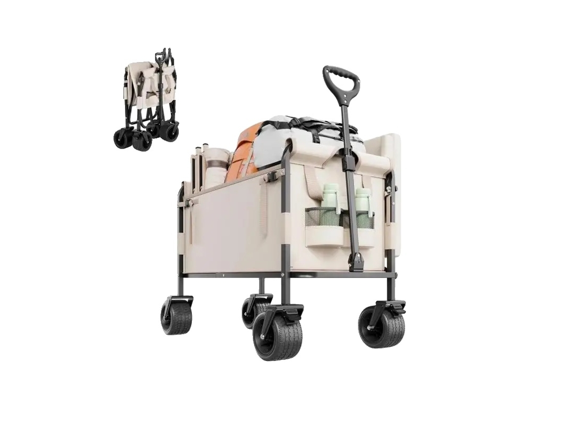 Carrinho Dobrável 250 Kg, 97 X 58 X 67 Cm, Peso 13,5 Kg, Dimensões Internas 75,5 X 41 X 30 Cm, Cabo Ajustável 117 Cm Oem