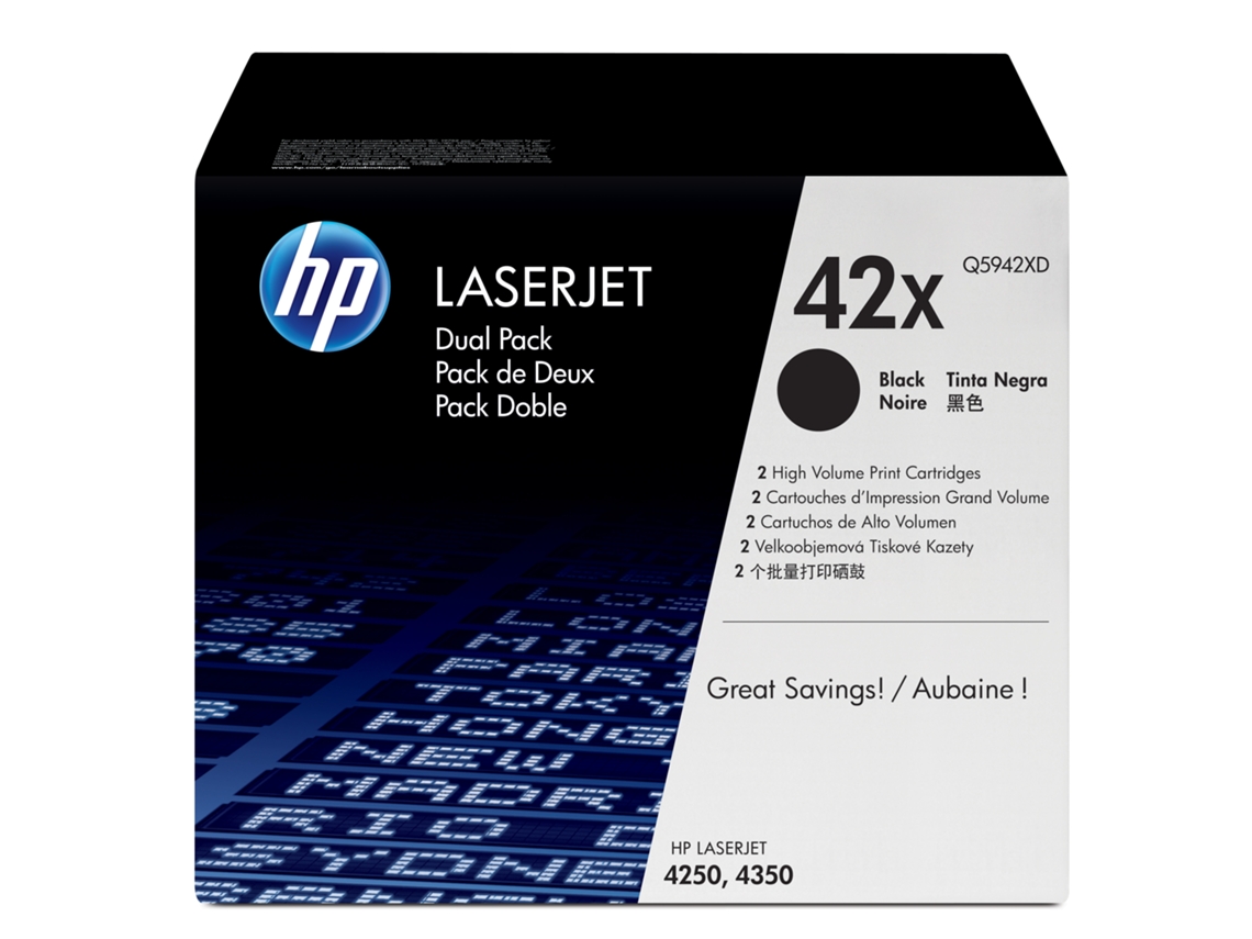 Pack 2 Toners HP 42X Preto (Q5942XD)