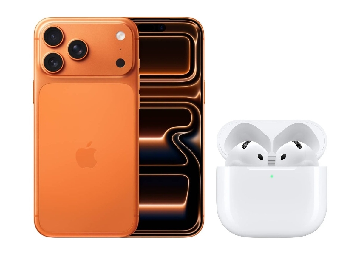 Pack iPhone 17 Pro Max Apple + Airpods 4 Branco 6.9'' 256 Gb Laranja Cósmico | APPLE