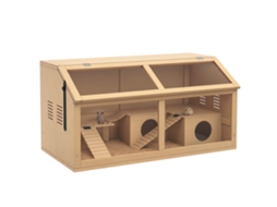 Gaiola Para Hamsters Sírios E Hamsters Anões, Com Plataforma, Ponte Suspensa E Casinha, 85x45x44 Cm
