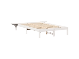 Conjunto 1 Cama Vidaxl Branco Madeira De Pinho Maciça (120 X 190 Cm)
