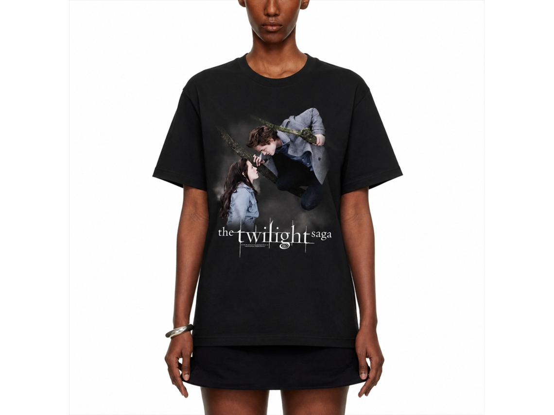 Rockinstone Twilight Movie Cloudy Tree Gaze Black Adult T-shirt Size:l