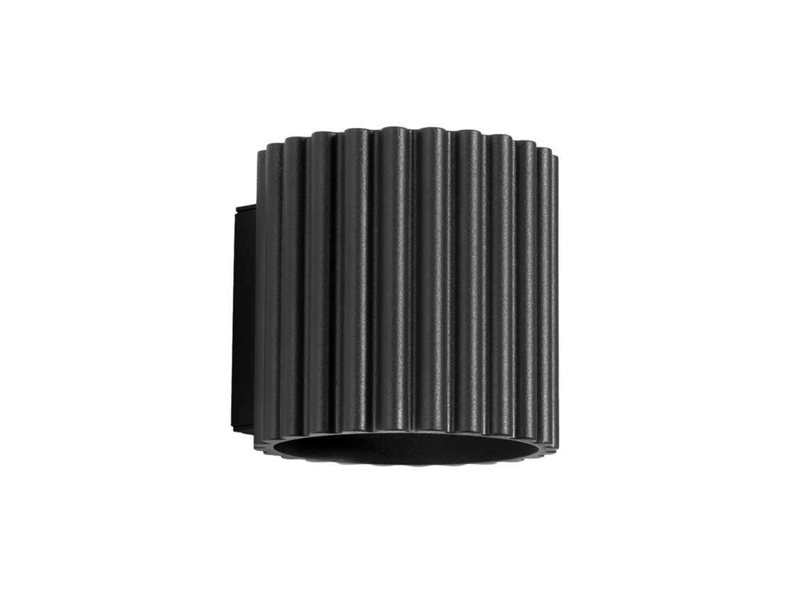 Candeeiro De Parede Aura De Alumínio Preto 10x10x12cm Sollux Lighting