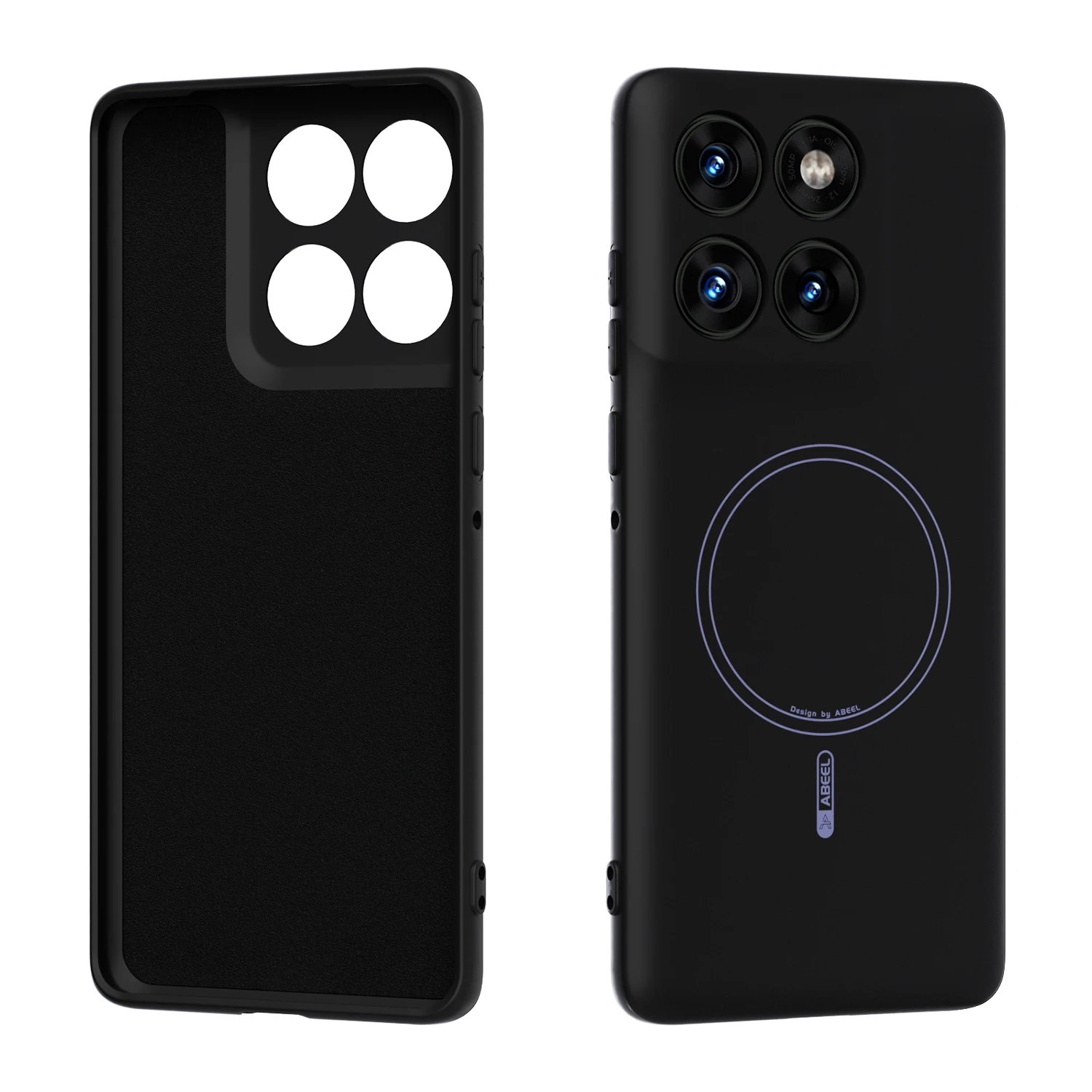 (preto, Motorola Edge 60 Pro) Capa De Celular Em Silicone Líquido, Resistente A Impactos E Com Proteção Magnética.