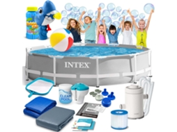Piscina De Jardim Com Estrutura 305 X 76 Cm 15 Em 1 Intex 26702 Máquina De Bolhas Grátis
