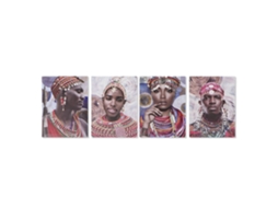 Quadro DKD HOME DECOR African Woman (30 x 1.8 x 40 cm)