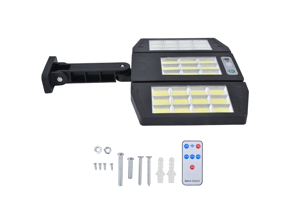 Lâmpada de Parede Solar 33cob Sensor IP65 Controle Remoto