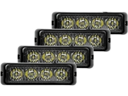 Luzes Estroboscópicas De Emergência Led 12v 24v Para Carros, Luzes De Alerta E Reboques 4 Unidades