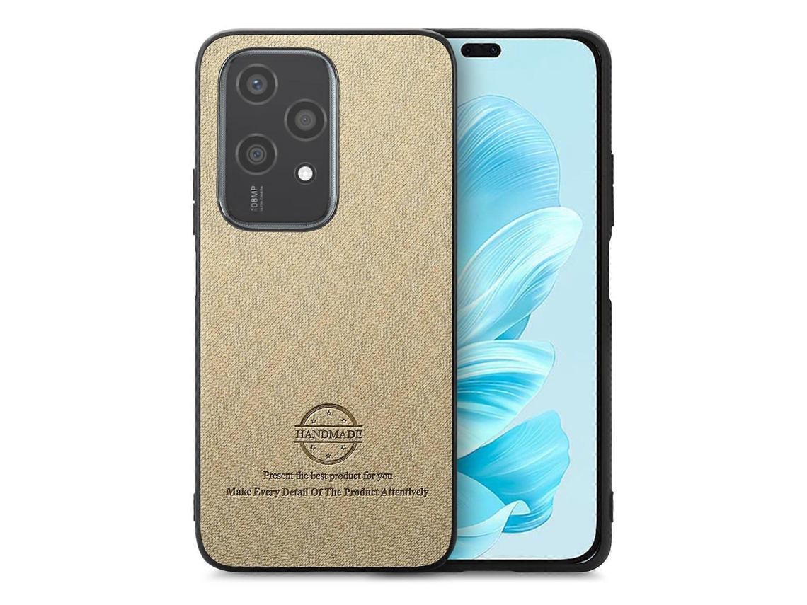 Capa Traseira Para Celular Em Couro Sintético Sarjado Para Honor 200 Lite (versão Global)