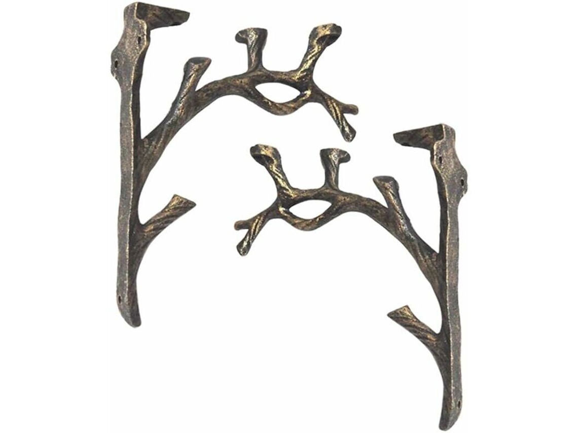 Suporte Triangular Para Prateleira, 2 Peças, Ferro Fundido, Para Parede
