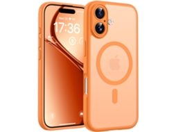 Capa Magnética Para Iphone 17 De 6,3 Polegadas, Compatível Com Magsafe (laranja)