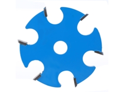 Roda de Amassamento Azul de 100mm para Lixadeira Angular YURU com Disco de Seis Dentes