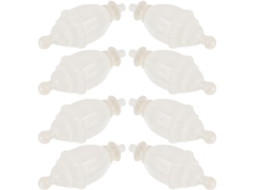 Conjunto De 8 Peças Ponteiras Decorativas Plástico Para Mosquiteiro, Acessório Branco Para Cama, Fácil Instalação No