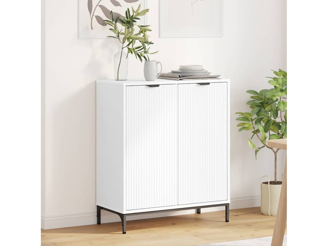 Vidaxl Buffet Branco 69,5 X 33 X 82 Cm Derivados De Madeira