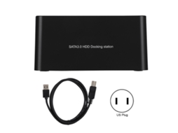 Enclosure De Disco Rígido Com Baía Dupla, Suporta Ssd/hdd 2,5/3,5 Polegadas, Usb3.0.