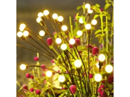 Lâmpada Led Solar Em Forma De Vaga Lume À Prova Dágua Para Jardim,iluminação Decorativa Externa Com 10 Luzes Quentes Btforus