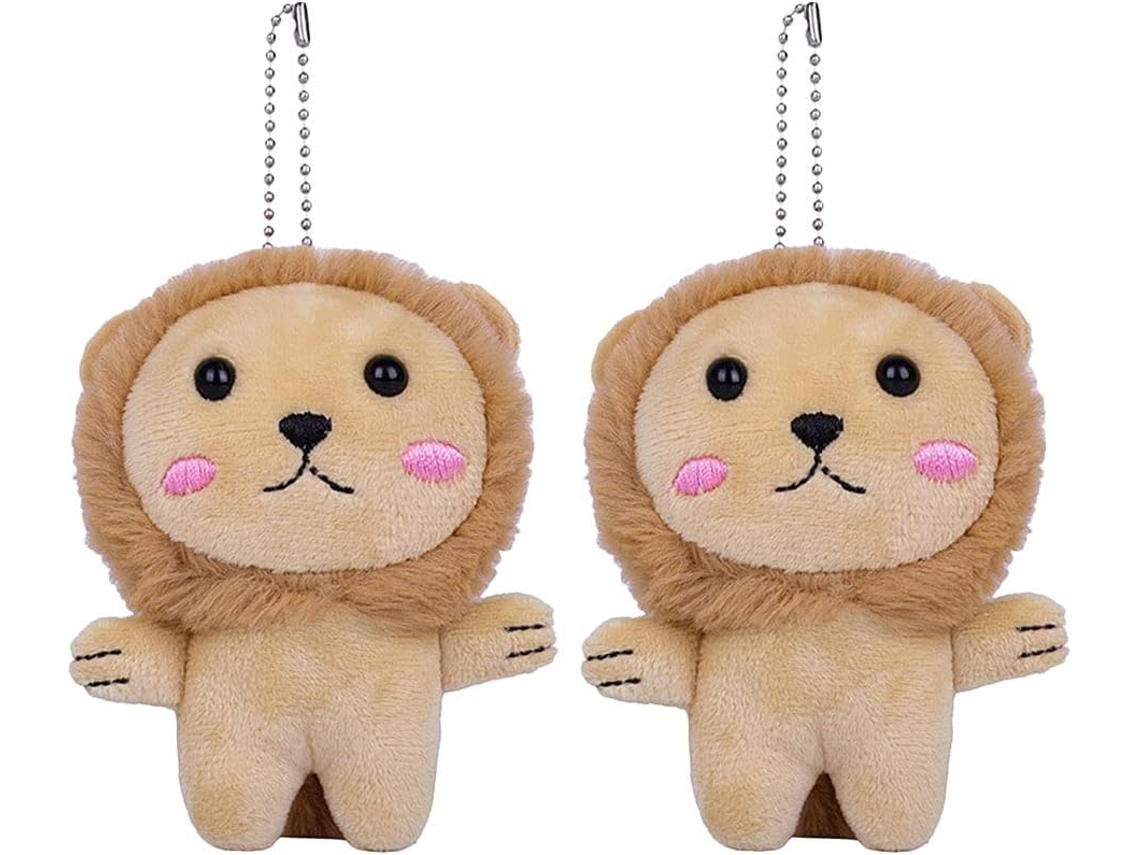 Conjunto De 2 Pingentes Decorativos Pelúcia Para Bolsas E Chaves,