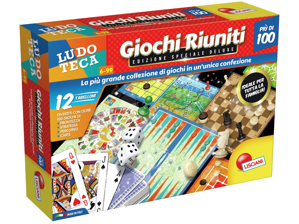 Jogos de Tabuleiro LISCIANI 100-in-1 (6 anos)