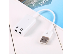 Adaptador De Placa De Som Usb 2.0 Branco 7.1 Virtual Xear 3d Audio Para Xp