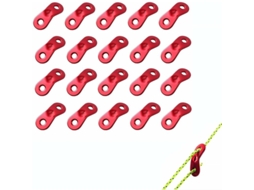 Tensor de Corda AQUAFORGE em Liga de Alumínio, 20 Peças, para Barraca e Trilhas, Vermelho