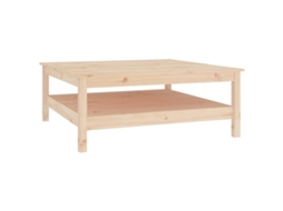 Mesa de Centro 100x100x40 Cm Madeira Maciça de Pinho MAISON EXCLUSIVE