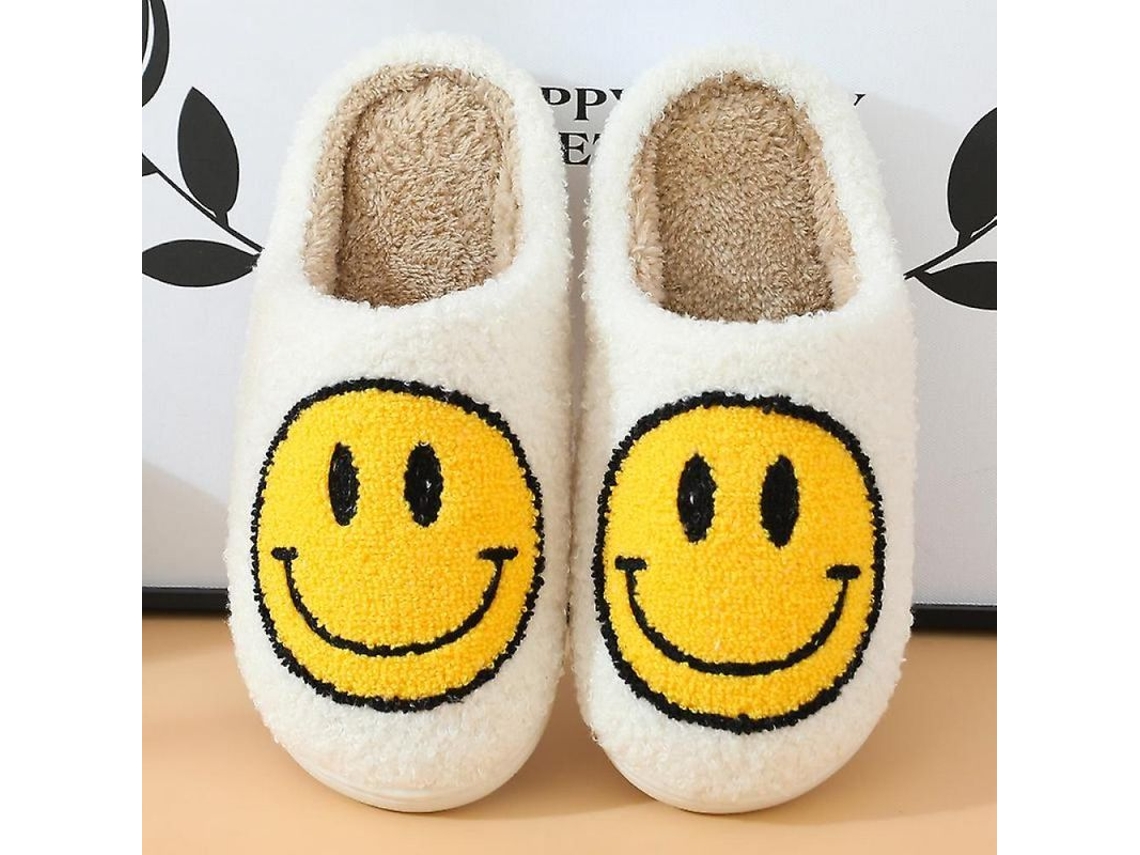 Pantuflas de Algodón com Pelo, Suave, para Mulher, Casa, Gruesas, Antideslizantes, Tamanho Asiático 41 42, Branco