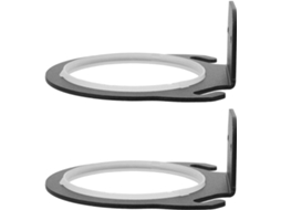 Suporte De Parede Para Secador Cabelo Em Metal Preto, Composto Por 2 Peças, Organizador Banheiro, Prático E Resistente Ferramentas Cabeleire