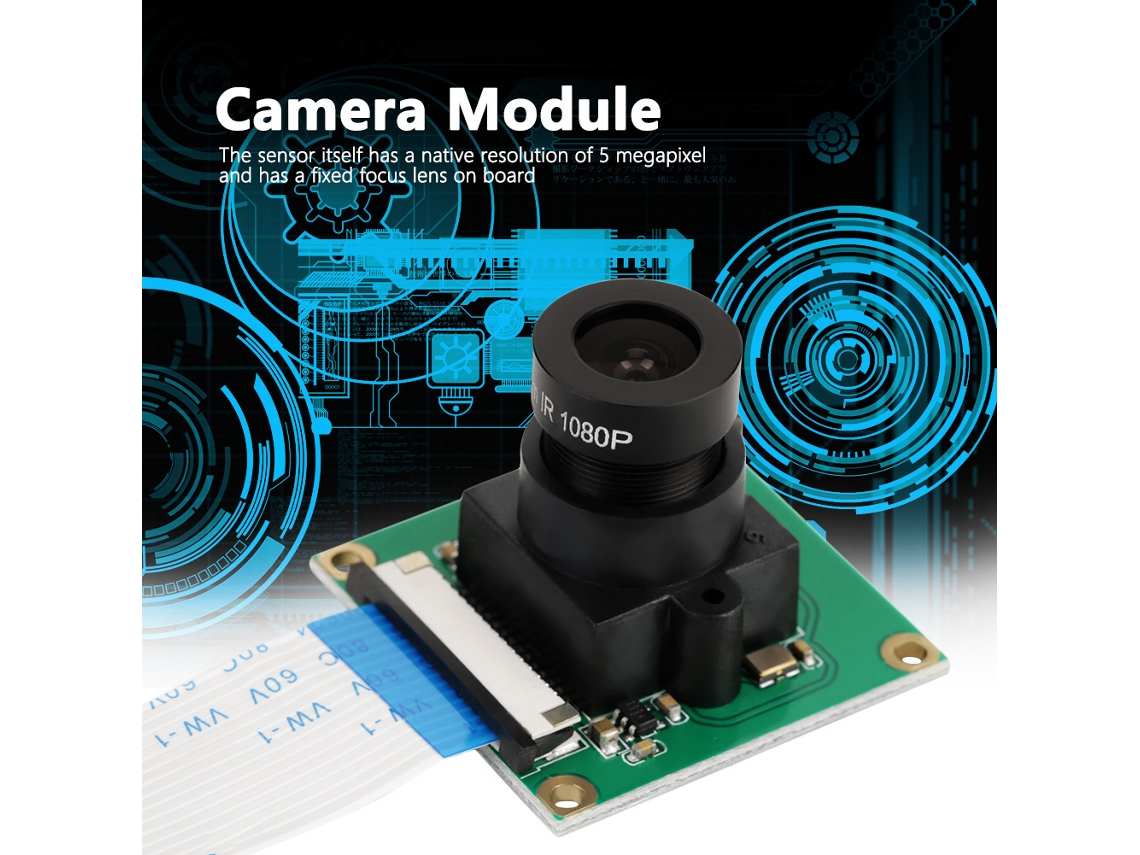 Laxiscreed Módulo De Câmara 5mp Para Raspberry Pi, Compacto 32x32mm, Compatível E Fácil De Instalar