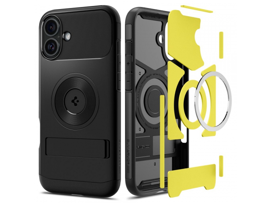 Capa Rígida Spigen Slim Armor Com Magsafe Para Apple Iphone 16, Preto