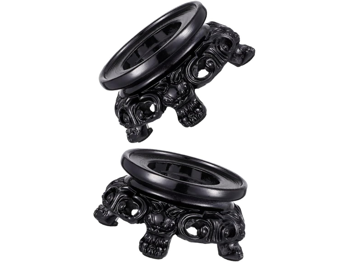 Suporte Para Esfera De Cristal Oca Resina Unomor, Preto, Tamanho 3, Base Decorativa Para Exibição De Esferas, Pacote Com