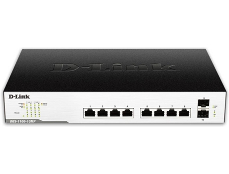 Cabinet Switch  Easy Smart DGS-1100-10MP 10 Puertos RJ45 20 Gbit/s