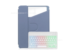 Capa Giratória Em Couro Roxo Escuro Teclado Retroiluminado Rgb Ipad De 11 Polegadas 2025 Yunzii (a16)