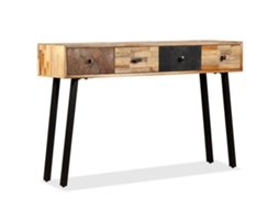 Vidaxl Mesa Consola Teca Reciclada Maciça 120x30x76 Cm