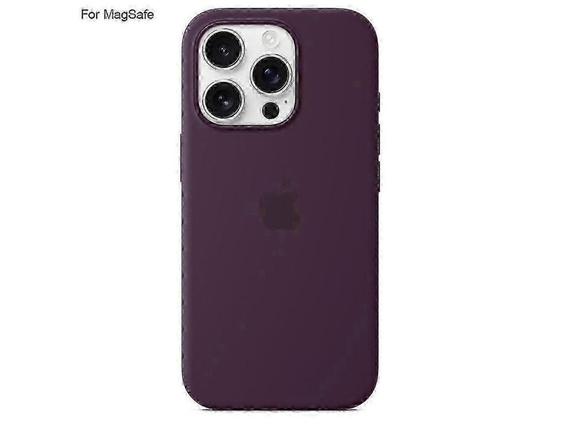 Capa de Silicone Líquido para iPhone 16 Pro, Magsafe, com Popover de Indução, Roxo