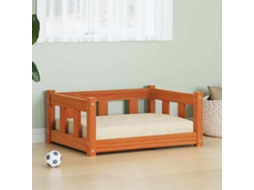 Vidaxl Cama Para Cachorro Marrom Cera 65,5 X 50 X 28 Cm