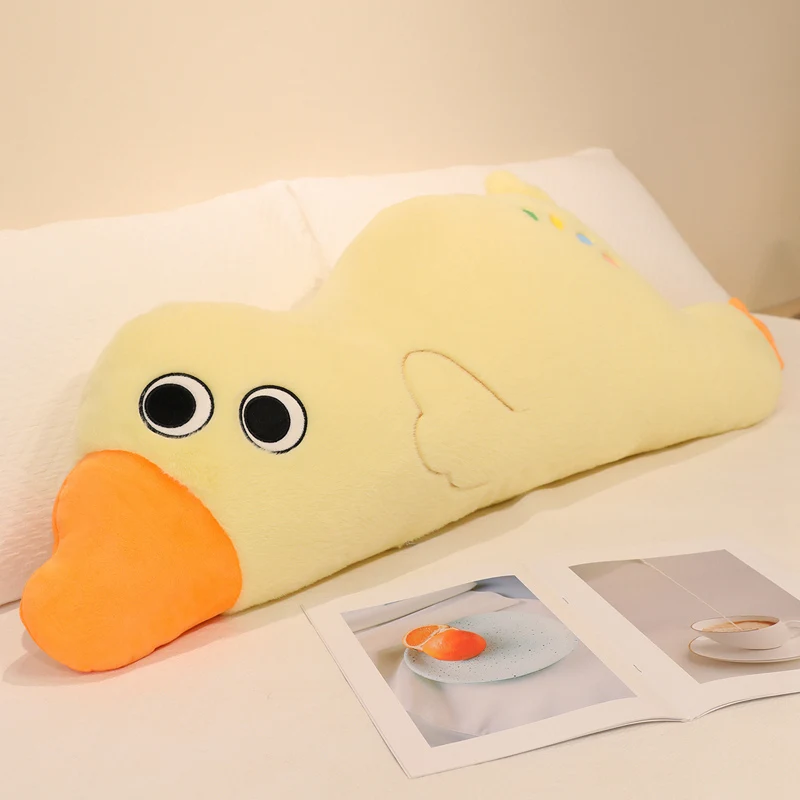 Almofada de Pelúcia Fofa em Formato de Animal para Adultos, Macia e Confortável MDUG (pato Amarelo 100cm)