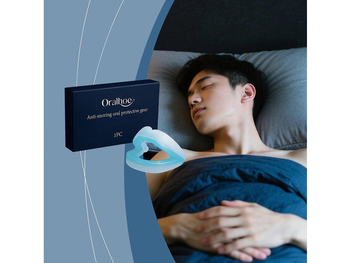 Os Aparelhos Ortodônticos Oralhoe Sleep Care Cuidam Suavemente Do Ronco Durante O Sono Noturno. As Placas De Proteção Dental Protegem O Aparelho.