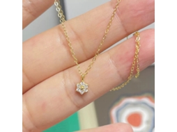 Pingente de Flor em Prata de Lei 925, um Colar Versátil com um Estilo Fresco, Elegante e Sofisticado. MDUG (dourado)