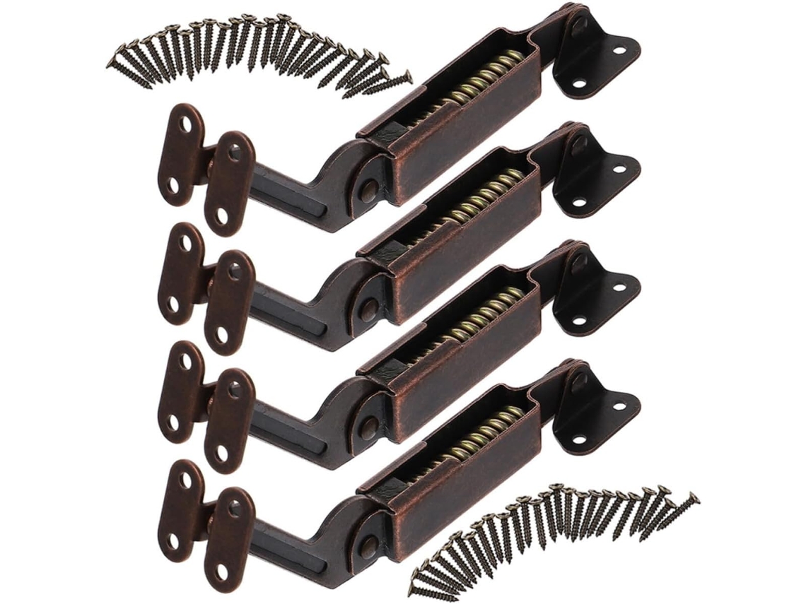Dobradiças De Suporte Tampa Reforçadas Ganazono, Conjunto De 4 Peças, Dobradiças De Metal Com Função Fechamento Suave