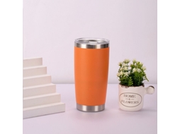 Garrafa térmica Rebe-taza de 590 ml em aço inoxidável, com isolamento a vácuo, tampa magnética, livre de BPA, ideal para camping e trilhas (laranja)